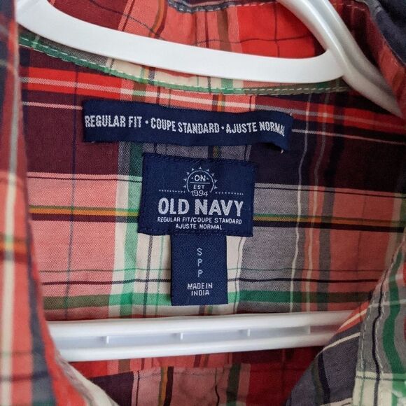 OLD Navy Cotton Men Plaid Shirt Size Small @D - Picture 4 of 7